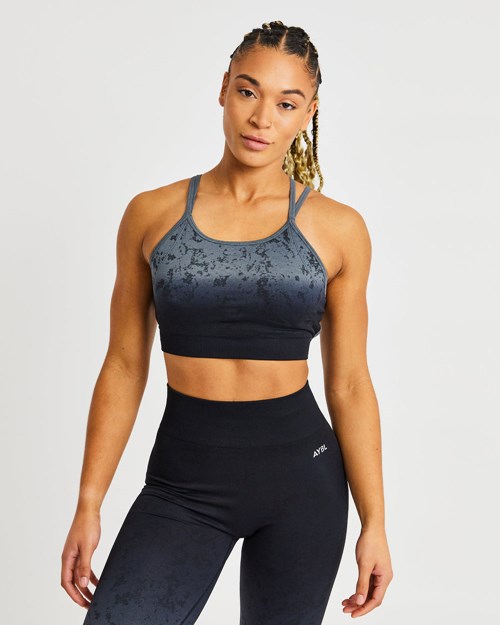 AYBL Flare Seamless Sports Bra Noir | PGRCZIW-45