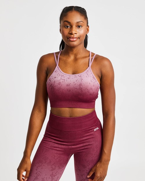 AYBL Flare Seamless Sports Bra Plum | SXTNQCP-04