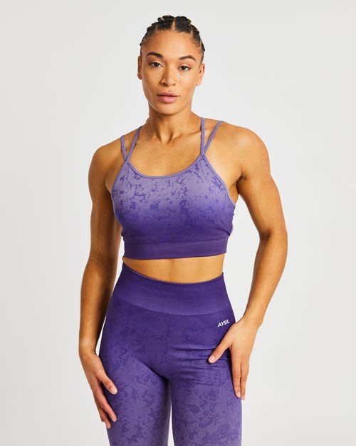 AYBL Flare Seamless Sports Bra Violette | FZVIUDX-31