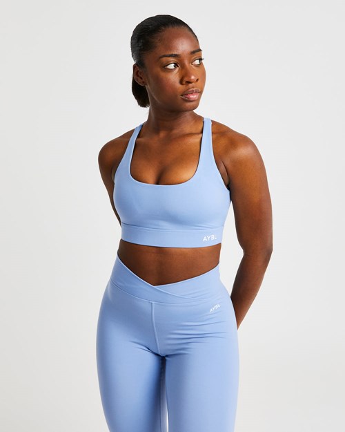 AYBL Flow Sports Bra Bleu | IEPXONK-43