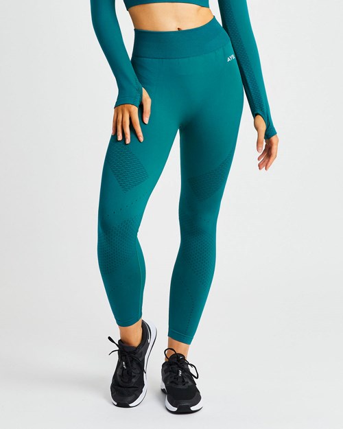AYBL Ignite Seamless Leggings Hyper Teal | UXZROBS-72
