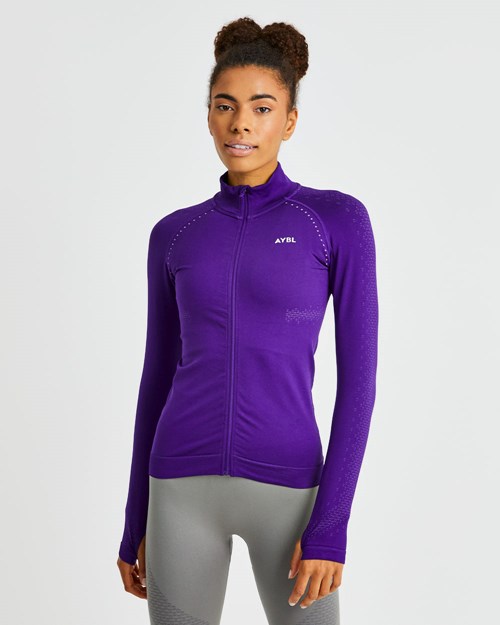 AYBL Ignite Seamless Zip Jacket Violette | XZVPMFD-70