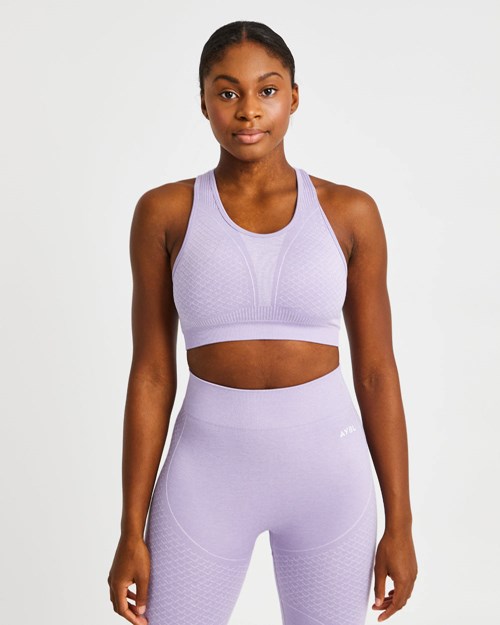 AYBL Impact Seamless Sports Bra Lilac | VSUPKEH-97