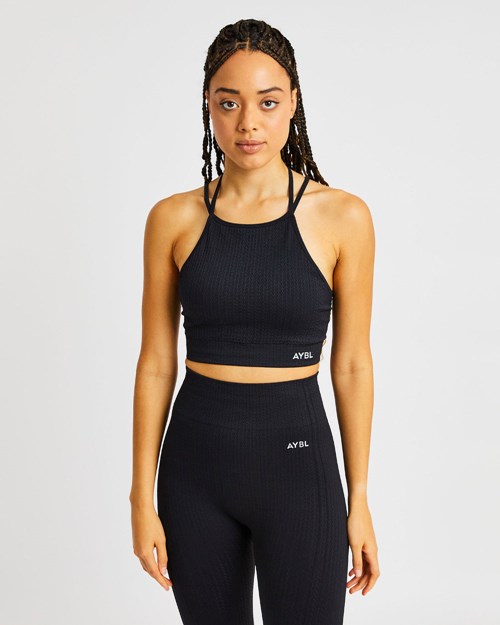 AYBL Luxe Seamless Crop Tank Top Noir | WHDNIME-41