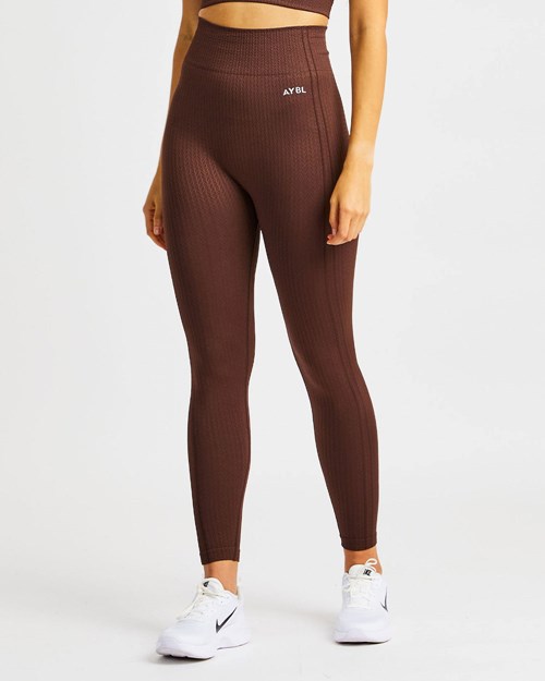 AYBL Luxe Seamless Leggings Marron | XHTBKIW-94