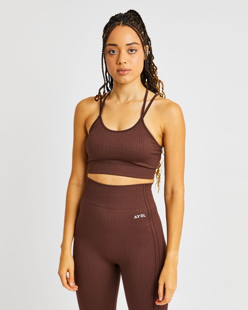 AYBL Luxe Seamless Sports Bra Marron | EYAQUTJ-79