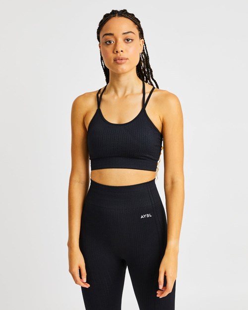 AYBL Luxe Seamless Sports Bra Noir | DLVUZQJ-23