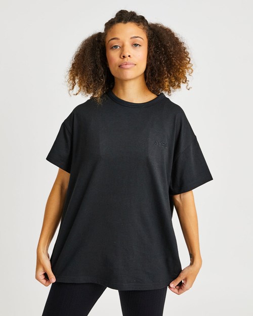 AYBL Luxe T Shirt Noir | OWTQNEH-59