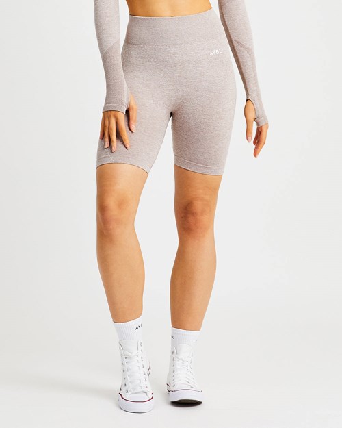 AYBL Motion Seamless Cycling Shorts Beige | CQUIBSF-64