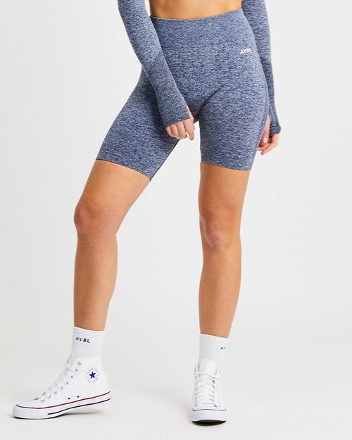 AYBL Motion Seamless Cycling Shorts Bleu Marine | EQSCGPZ-92
