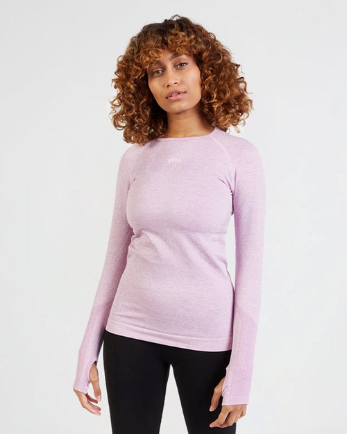 AYBL Motion Seamless Long Sleeve Top Rose | YFHLRWU-83