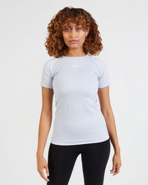 AYBL Motion Seamless T Shirt Bleu | SLRZGBV-12