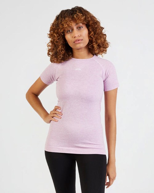 AYBL Motion Seamless T Shirt Rose | TREBNIH-75