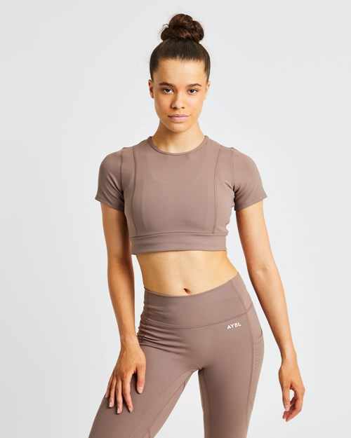 AYBL Pace Crop Top Marron | SIXYNRA-17