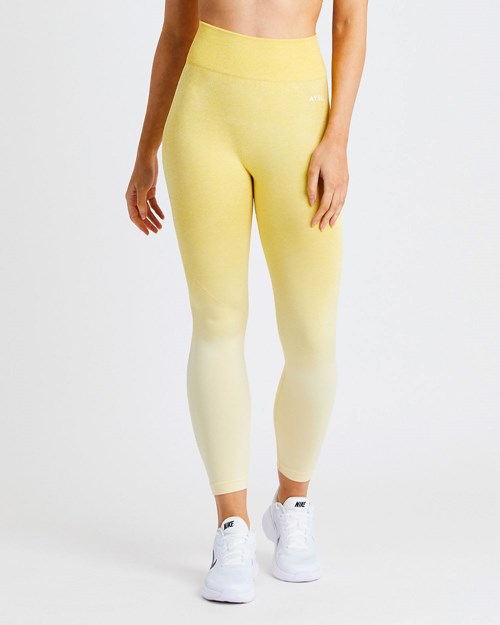 AYBL Pulse Ombré Seamless Leggings Jaune | UCITBGS-08