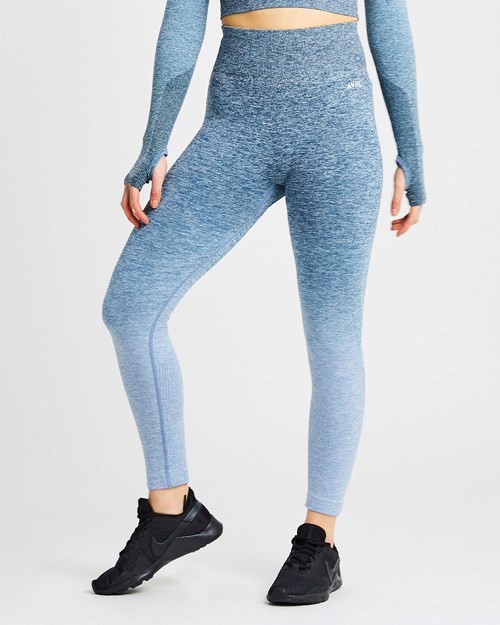 AYBL Pulse Ombré Seamless Leggings Teal | AZQCLBG-71