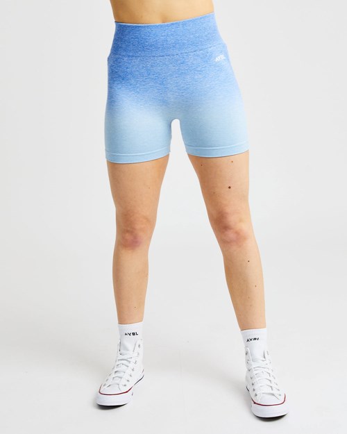 AYBL Pulse Ombré Seamless Shorts Bleu | WPITQBX-14