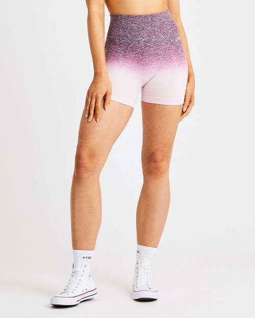 AYBL Pulse Ombré Seamless Shorts Plum | TQPODWM-85