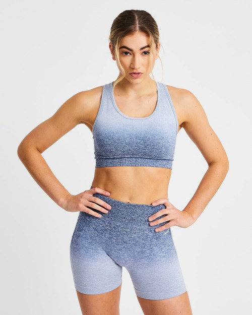 AYBL Pulse Ombré Seamless Sports Bra Bleu Marine | IKJXQAO-03