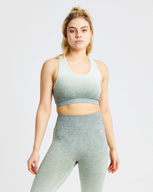 AYBL Pulse Ombré Seamless Sports Bra Kaki | KTIMJDZ-18