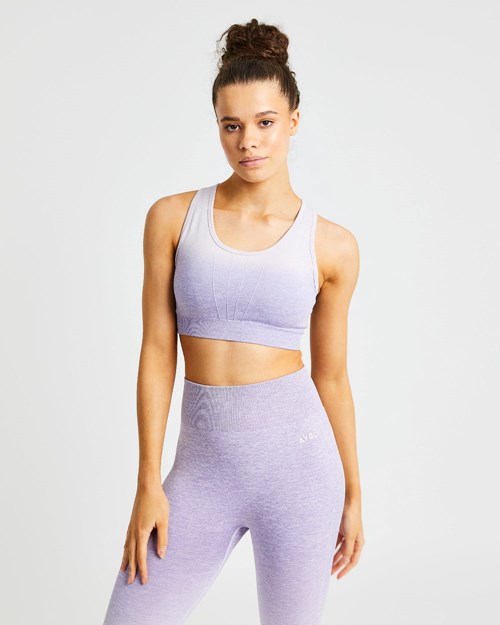 AYBL Pulse Ombré Seamless Sports Bra Lilac | EYAMVOI-71