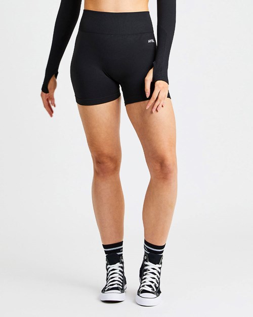 AYBL Pulse Seamless Shorts Noir | ODKIQZX-96