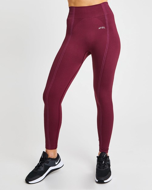 AYBL Reflex Seamless Leggings Plum | WZQTCJO-89