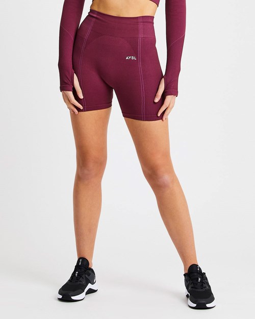 AYBL Reflex Seamless Shorts Plum | RNHSWAV-71