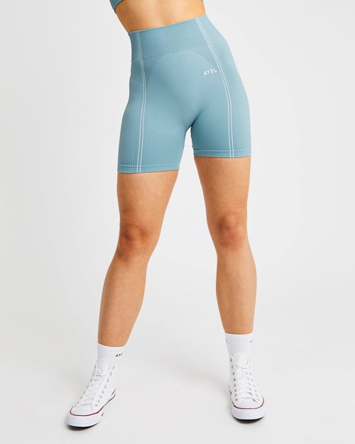 AYBL Reflex Seamless Shorts Teal | GBSKRXE-18