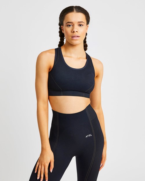 AYBL Reflex Seamless Sports Bra Noir | MQLEOVN-96