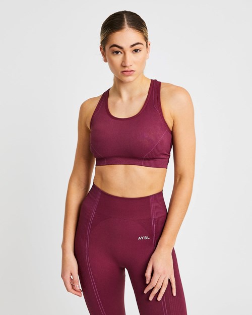 AYBL Reflex Seamless Sports Bra Plum | CEYDUJM-15