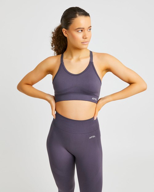 AYBL Reform Seamless Sports Bra Charcoal | NKRTDSY-39
