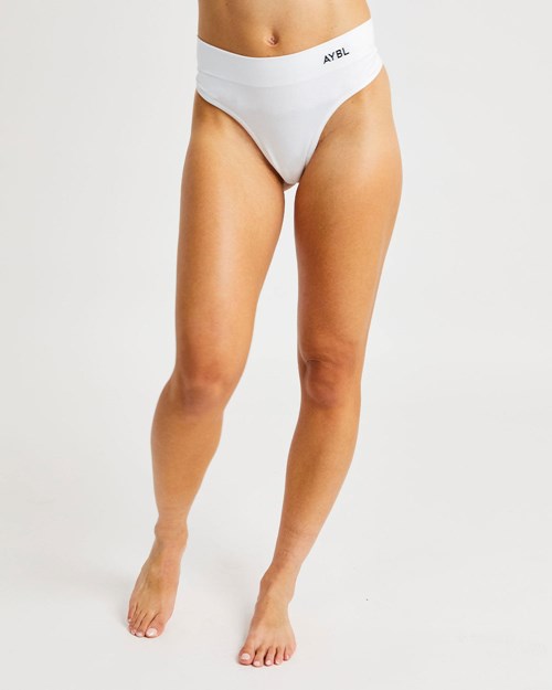 AYBL Seamless High Rise Lanières Blanche | ODHNVFY-14
