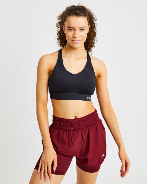 AYBL Sportive Open Back Sports Bra Noir | ETZKJSG-28