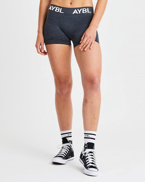 AYBL Staple Seamless Low Rise Shorts Noir | GKSHYJV-97