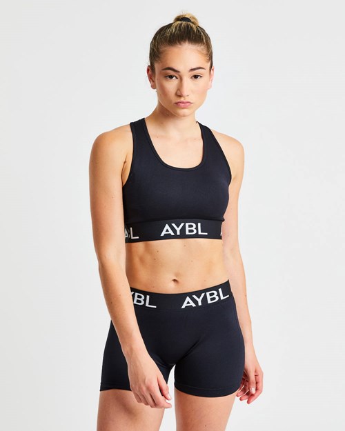 AYBL Staple Seamless Sports Bra Noir | YLOJAQN-14