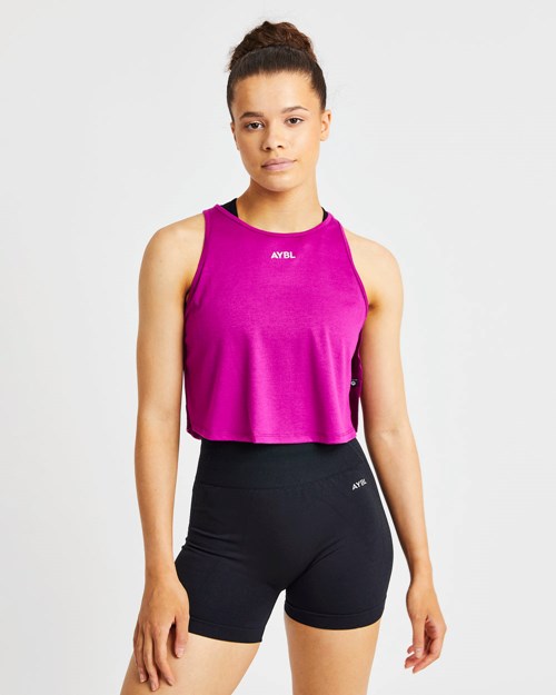 AYBL Strive Crop Vest Magenta | AJNHLZV-94