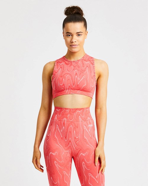 AYBL Velocity Seamless Crop Vest Corail | SELRAQB-35
