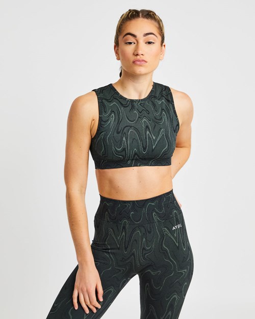 AYBL Velocity Seamless Crop Vest Noir | SBVNEAF-69