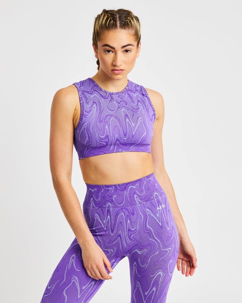 AYBL Velocity Seamless Crop Vest Violette | NFASGWI-18