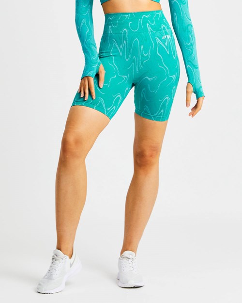 AYBL Velocity Seamless Shorts Turquoise | REIOYVU-69