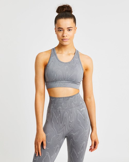 AYBL Velocity Seamless Sports Bra Grise | UXJDYZQ-18