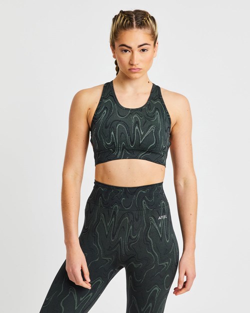 AYBL Velocity Seamless Sports Bra Noir | NWSUPIH-48