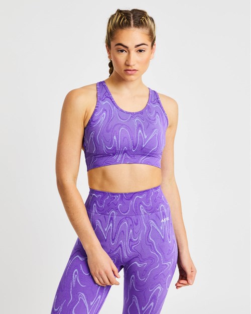 AYBL Velocity Seamless Sports Bra Violette | HUSRZOQ-12
